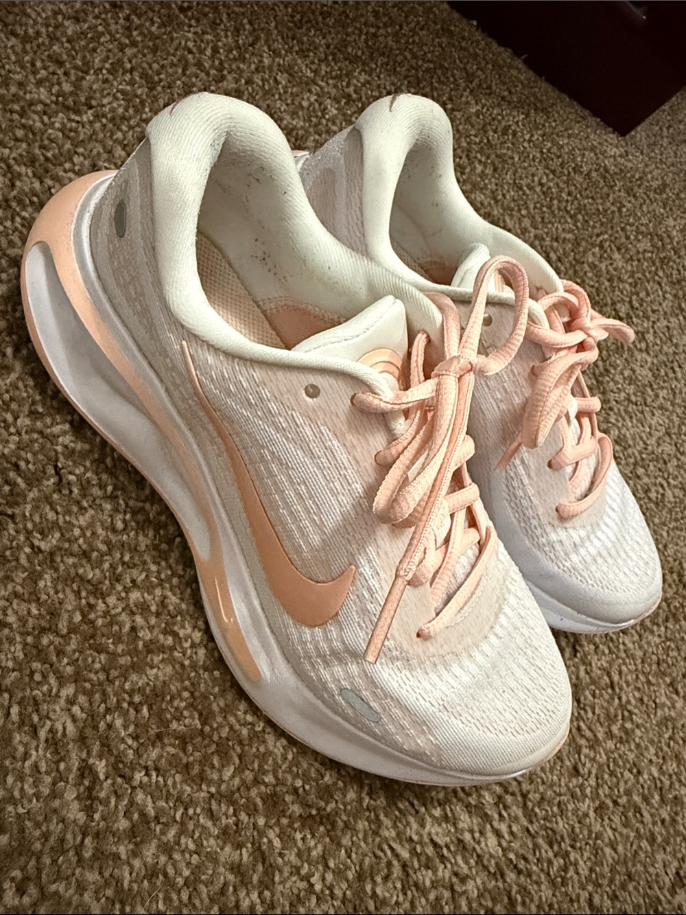 Nike Women’s Athletic Shoes - Light Pink/peach and White - journey
